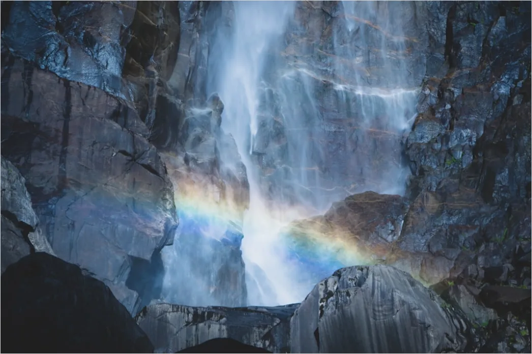 Detail Wasserfall Regenbogen Sonnenlicht Nahaufnahme Number 8