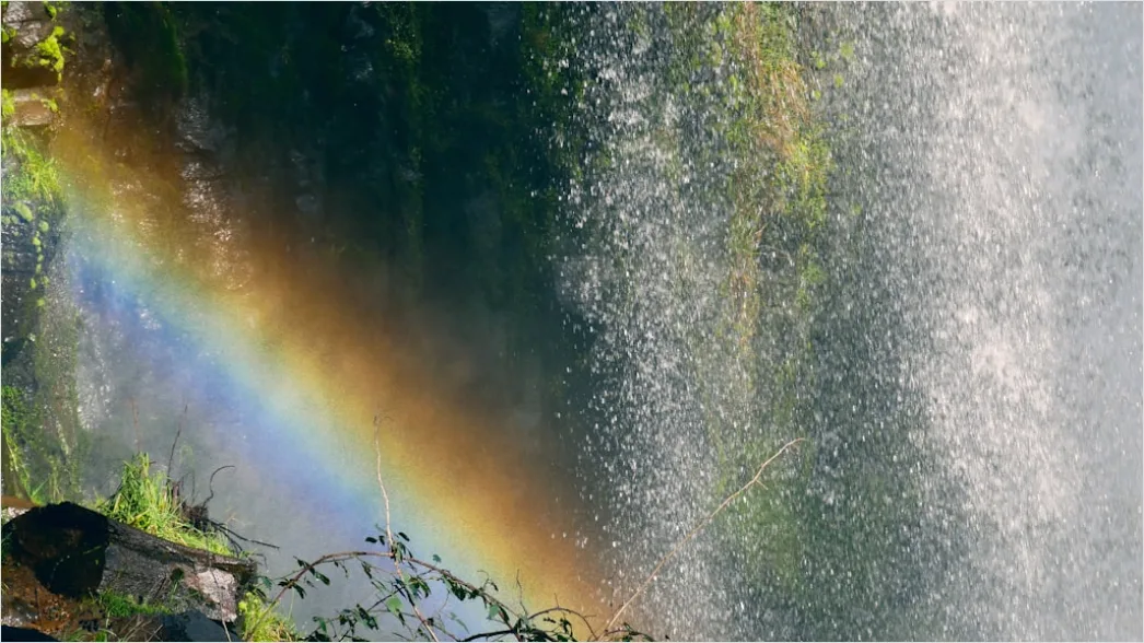 Detail Wasserfall Regenbogen Sonnenlicht Nahaufnahme Number 10