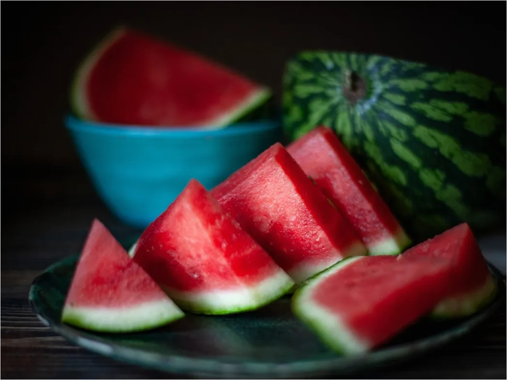 Wassermelone Feta Salat Nahaufnahme Sommer 569b