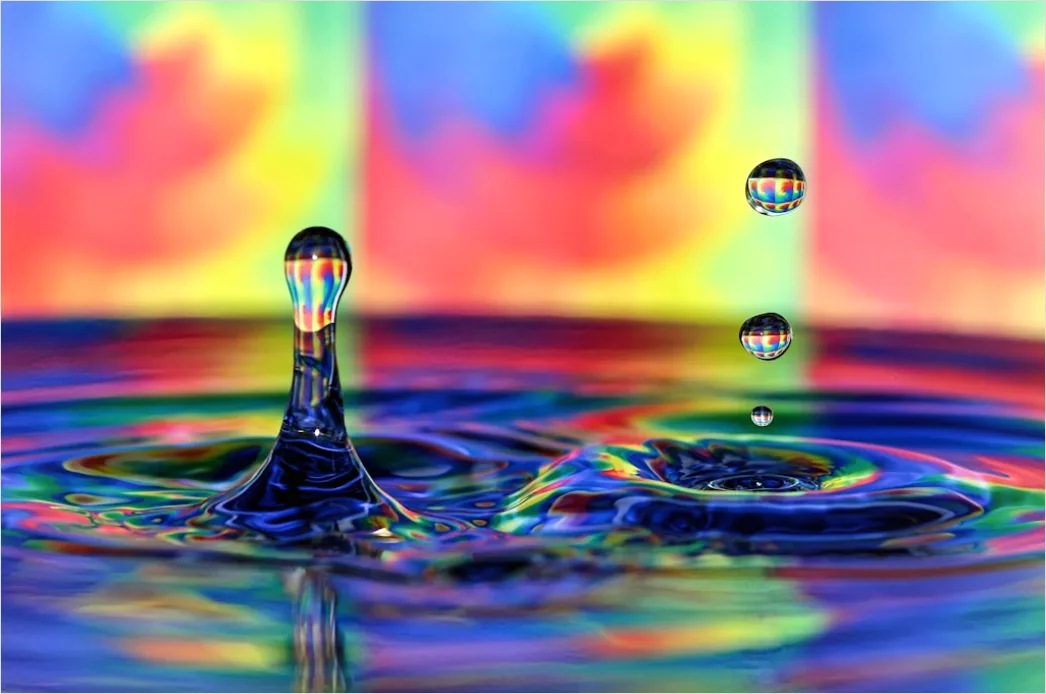 Detail Wassertropfen Makro Nahaufnahme Spiegelung Number 6