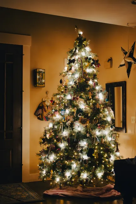 Detail Weihnachten Dekoration Wohnzimmer Baum Lichter Number 20