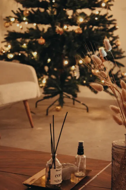 Detail Weihnachten Dekoration Wohnzimmer Baum Lichter Number 6