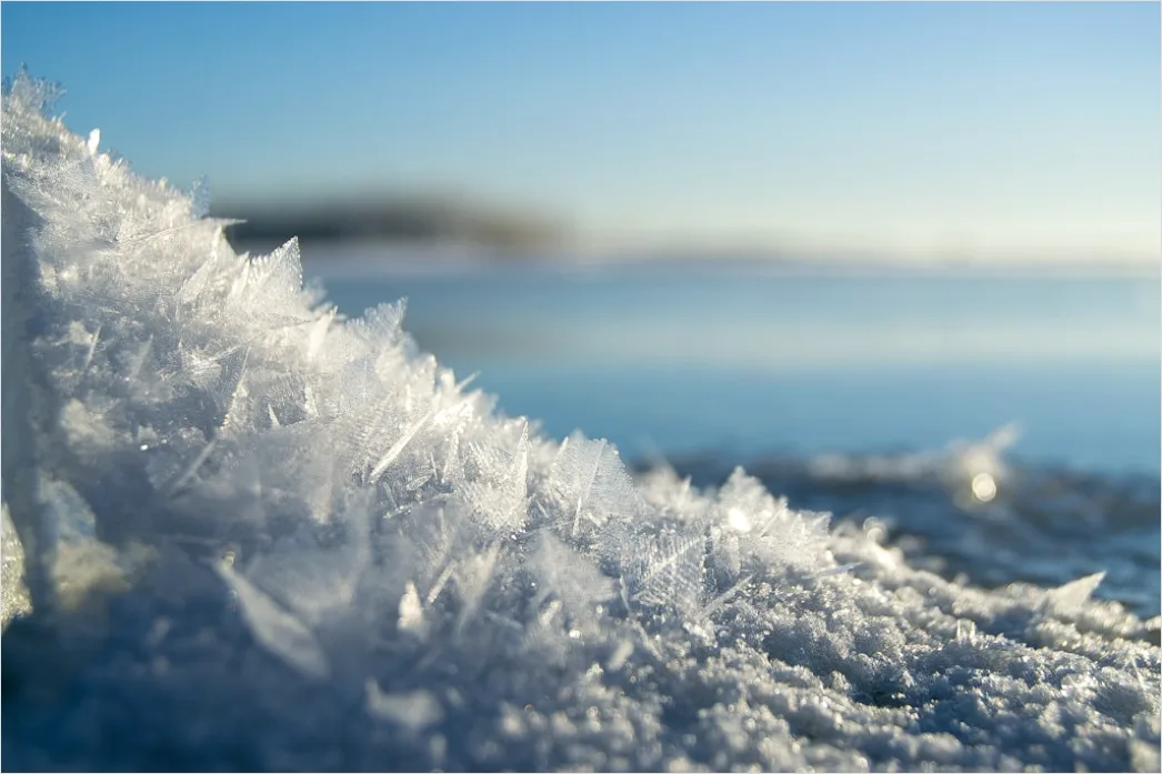 Detail Winter Eis See Frost Kristalle Nahaufnahme Number 2