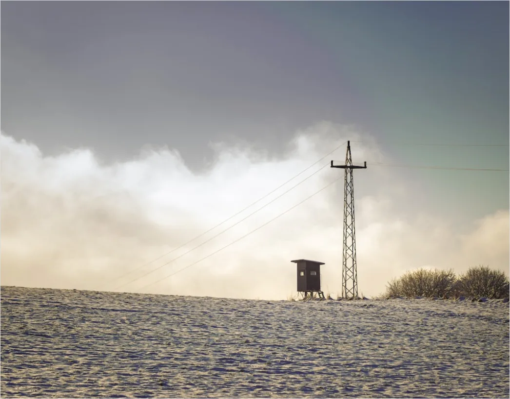 Detail Winter Schneesturm Dramatisch Landschaft Number 2