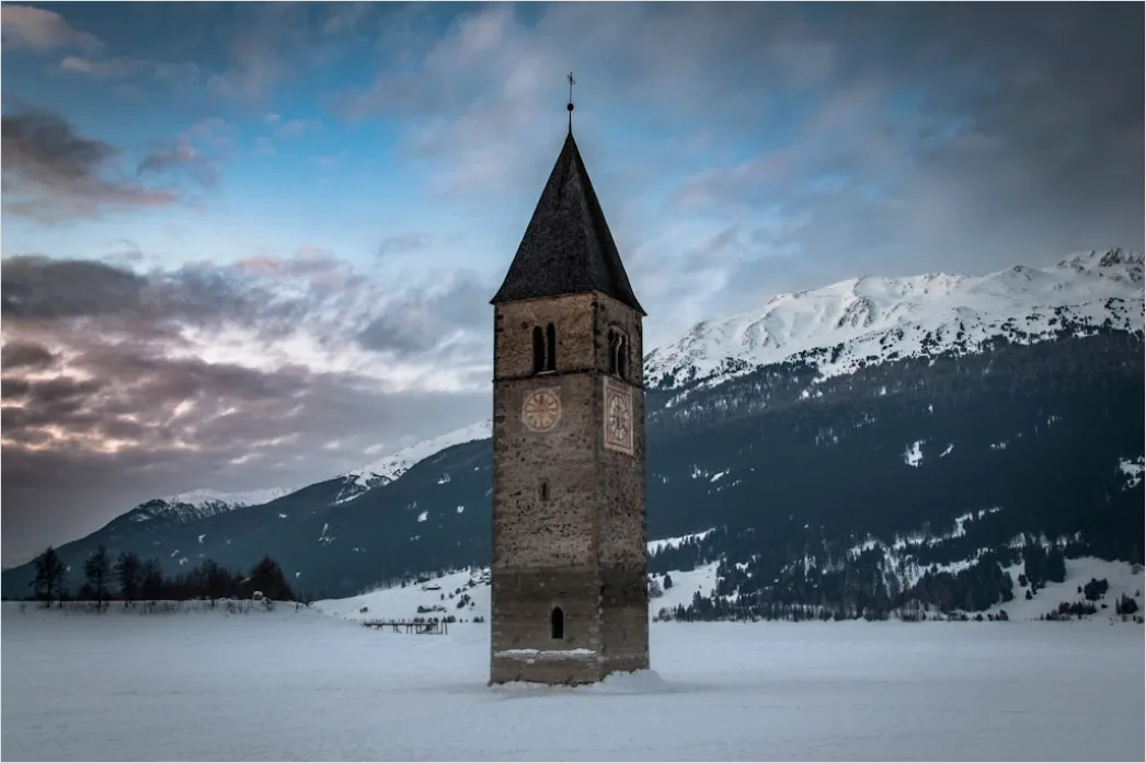 Detail Winter Schneesturm Dramatisch Landschaft Number 3
