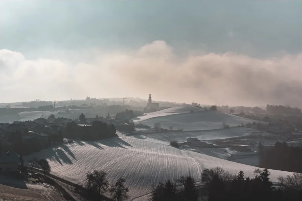 Detail Winter Schneesturm Dramatisch Landschaft Number 5