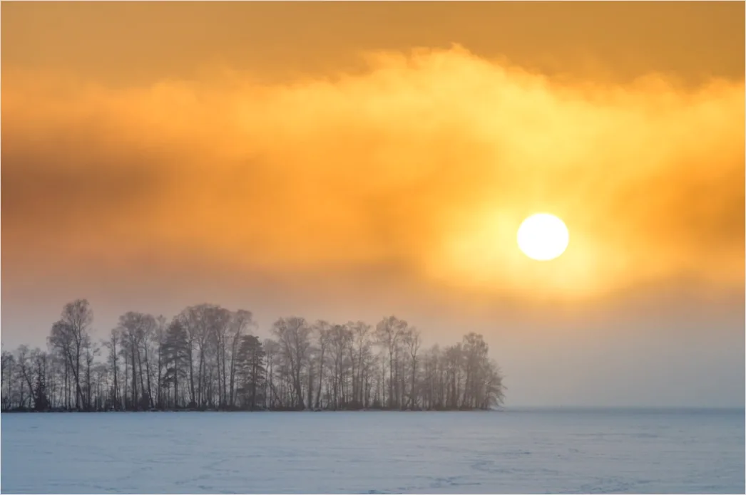 Winter Sonnenuntergang Schnee Golden 1685