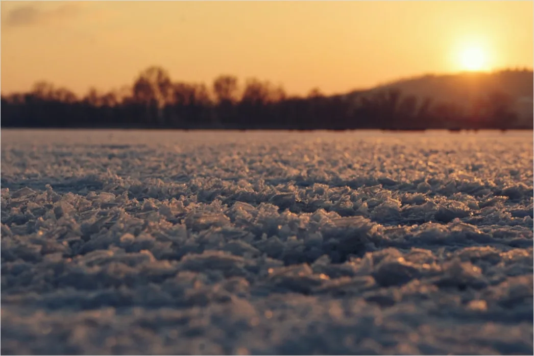 Detail Winter Sonnenuntergang Schnee Golden Number 17