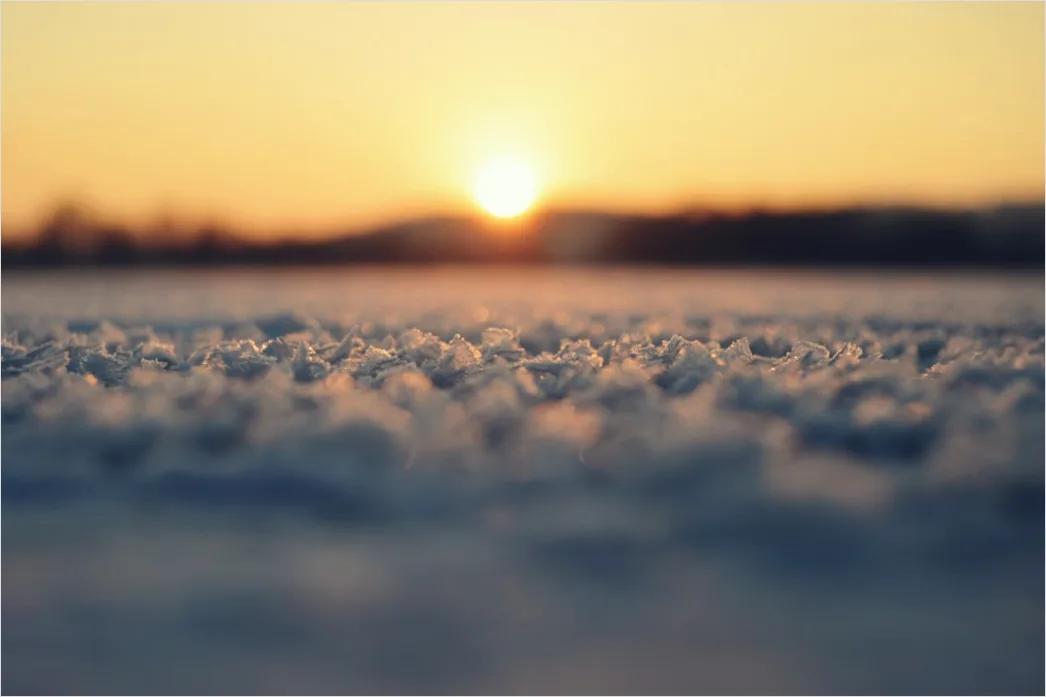 Detail Winter Sonnenuntergang Schnee Golden Number 19