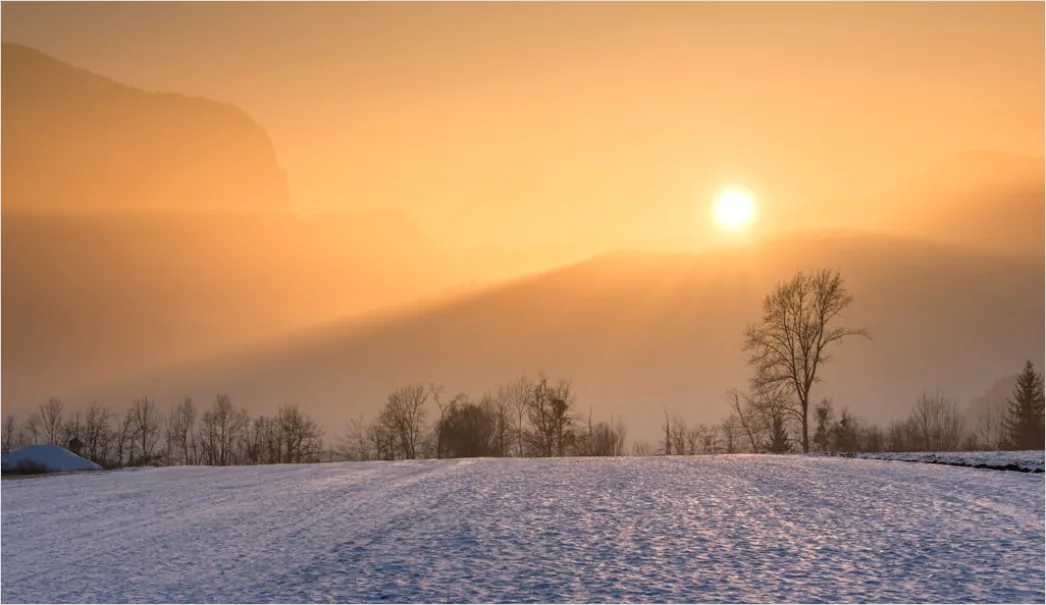 Detail Winter Sonnenuntergang Schnee Golden Number 8