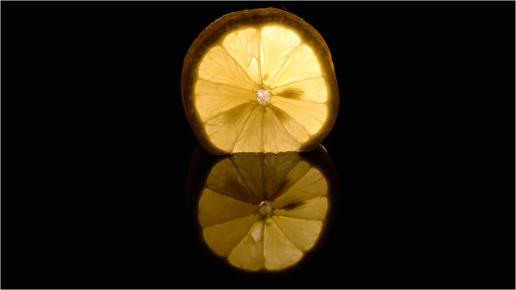 Detail Zitrone Scheibe Makro Nahaufnahme Saft Number 7