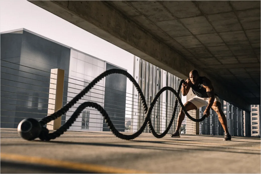 Battle Ropes Training Foto Dynamisch 48da