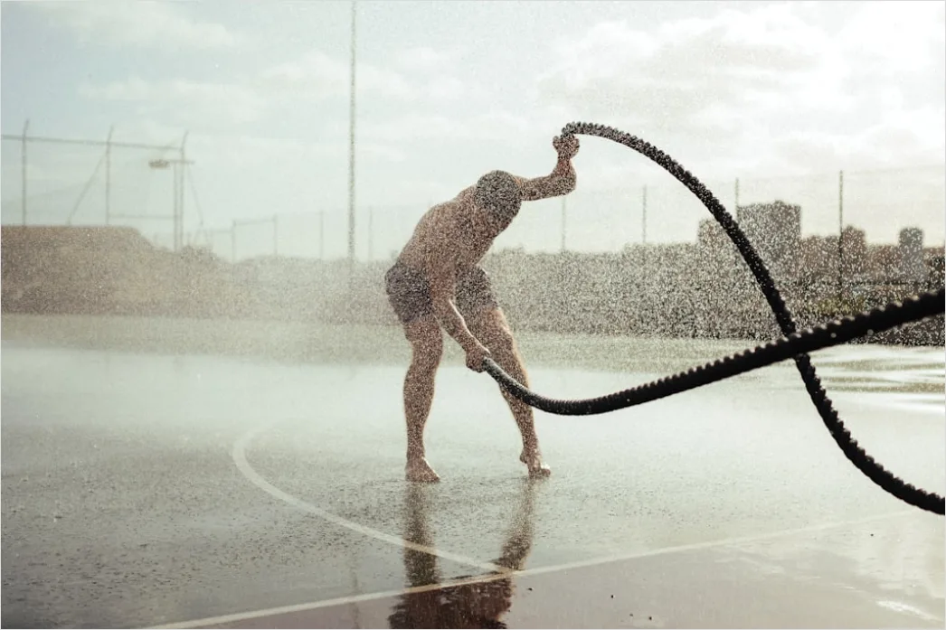 Detail Battle Ropes Training Foto Dynamisch Number 6