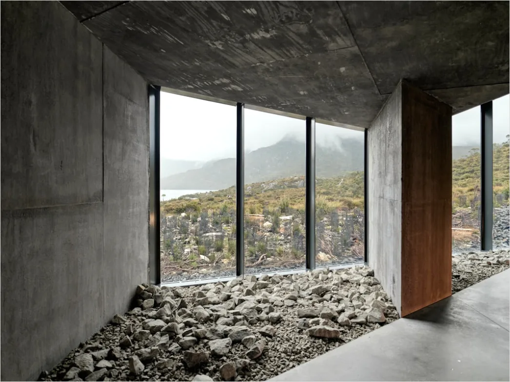 Detail Beton Holz Innenarchitektur Moderner Kontrast Number 12