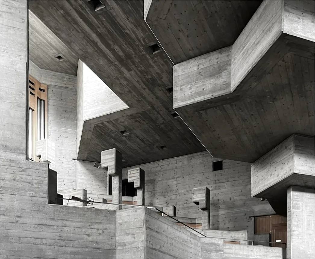 Detail Beton Holz Innenarchitektur Moderner Kontrast Number 9