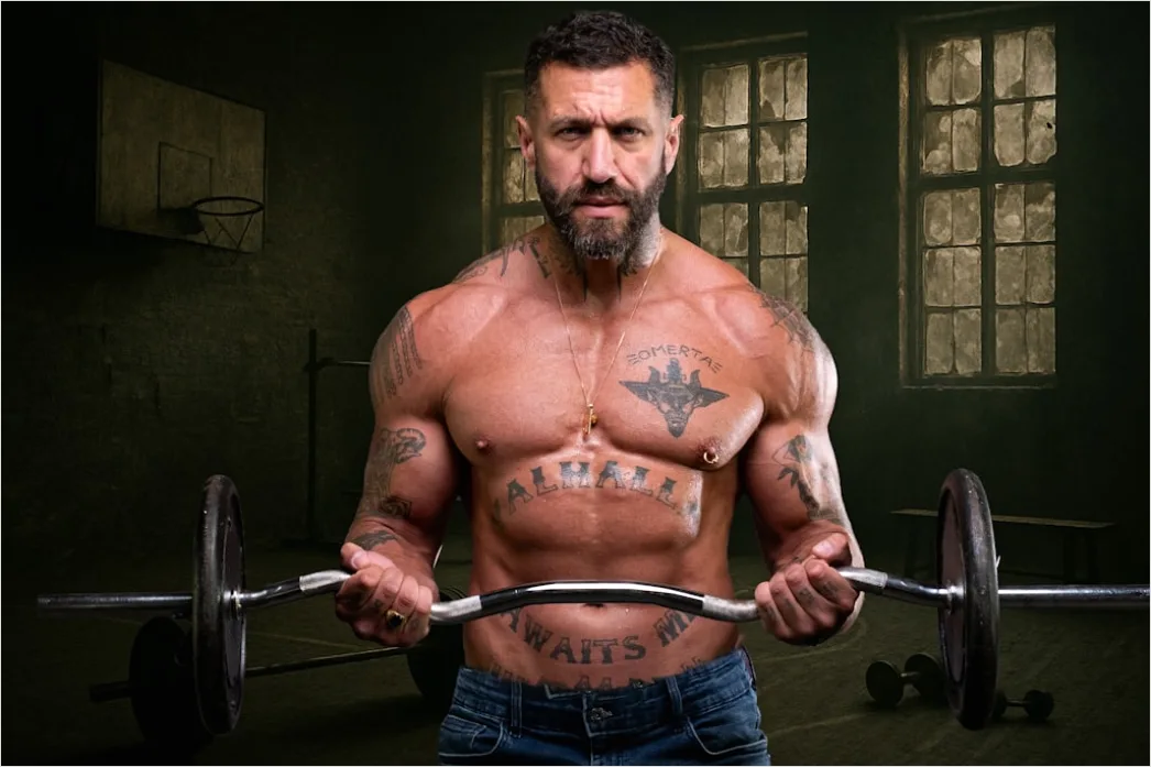 Detail Bodybuilding Posing Im Studio Foto Männlich Number 20