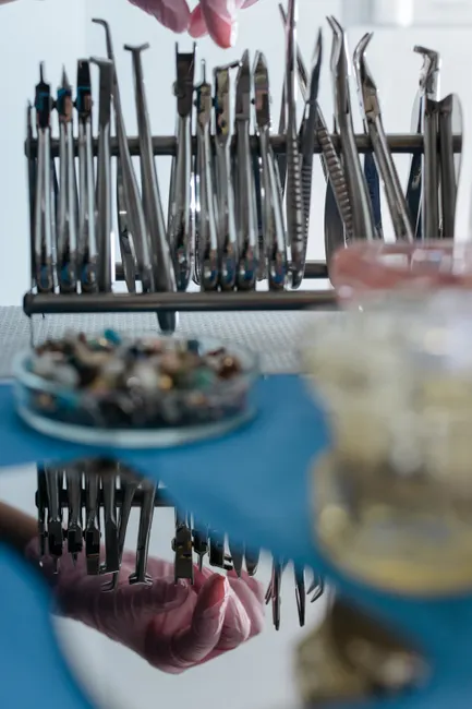 Detail Bohrer Aufsatz Set Nahaufnahme Steril Number 15
