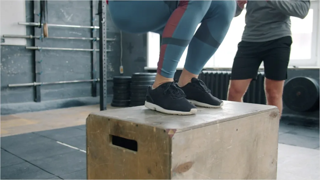 Box Jumps Plyometrie Foto Sprungmoment E713