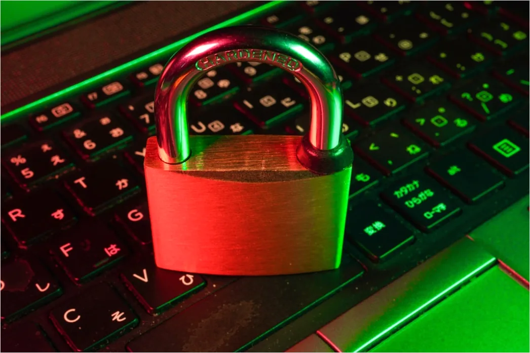 Cybersicherheit Schloss Auf Tastatur Foto Blaues Licht 42e2