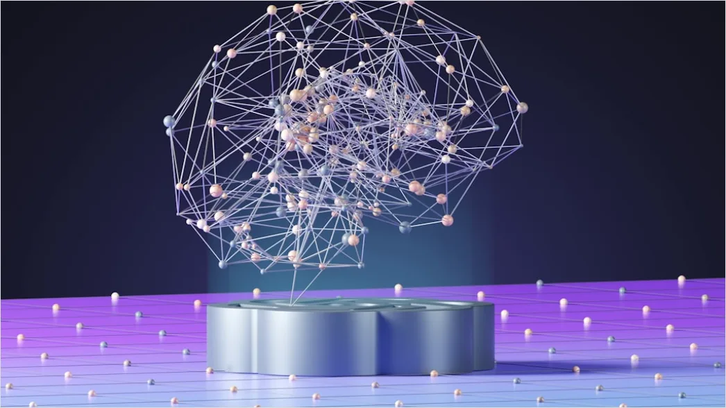 Detail Deep Learning Neuronales Netz Visualisierung Hintergrund Abstrakt Number 3