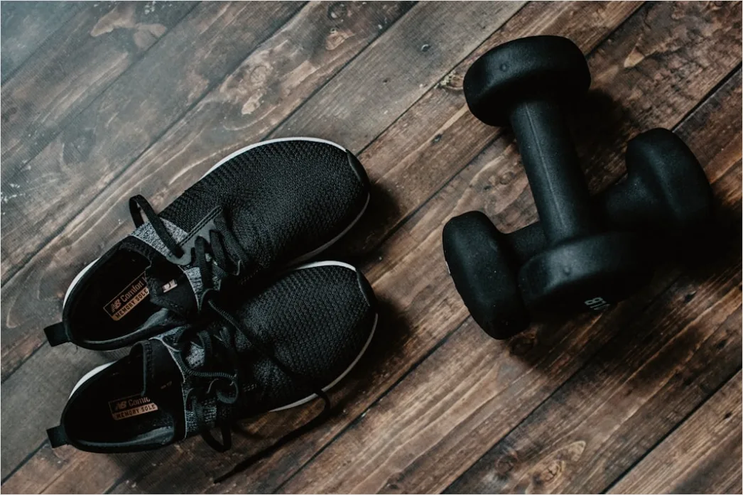 Detail Dumbbells Zuhause Auf Teppich Flat Lay Foto Number 14