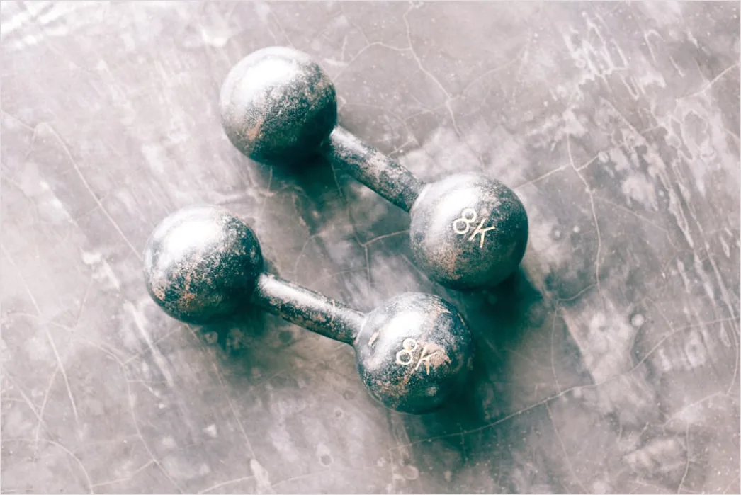 Detail Dumbbells Zuhause Auf Teppich Flat Lay Foto Number 9