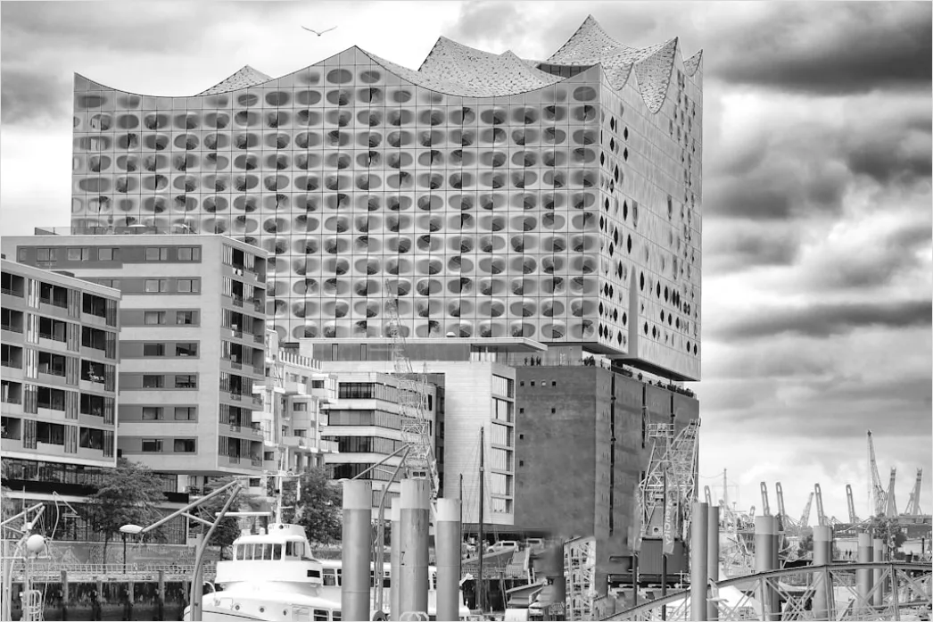 Detail Elbphilharmonie Hamburg Außenansicht Moderne Architektur Number 15
