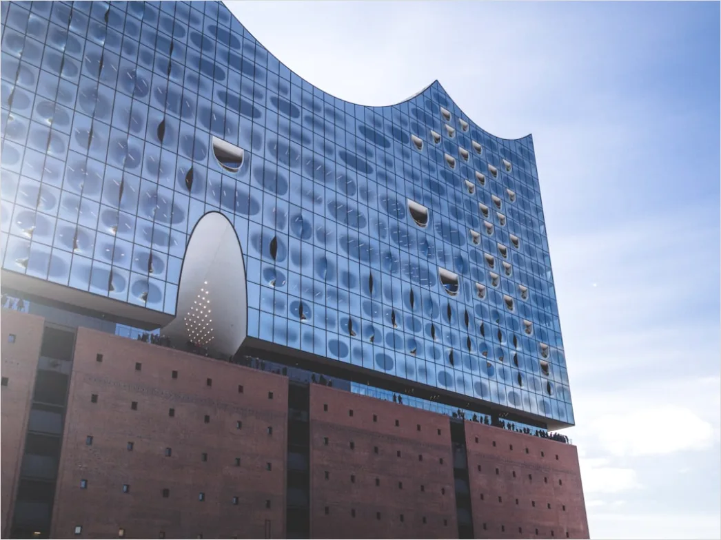 Detail Elbphilharmonie Hamburg Außenansicht Moderne Architektur Number 7