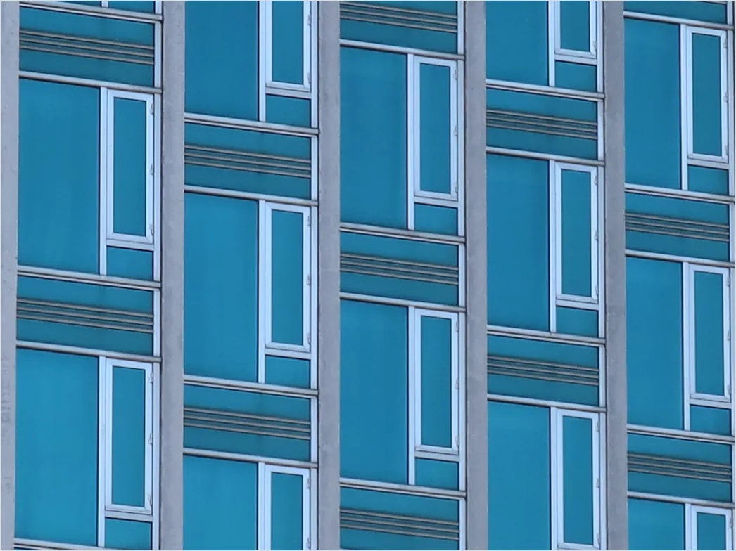 Detail Fassade Fensterreihen Hintergrund Repetitives Muster Number 2