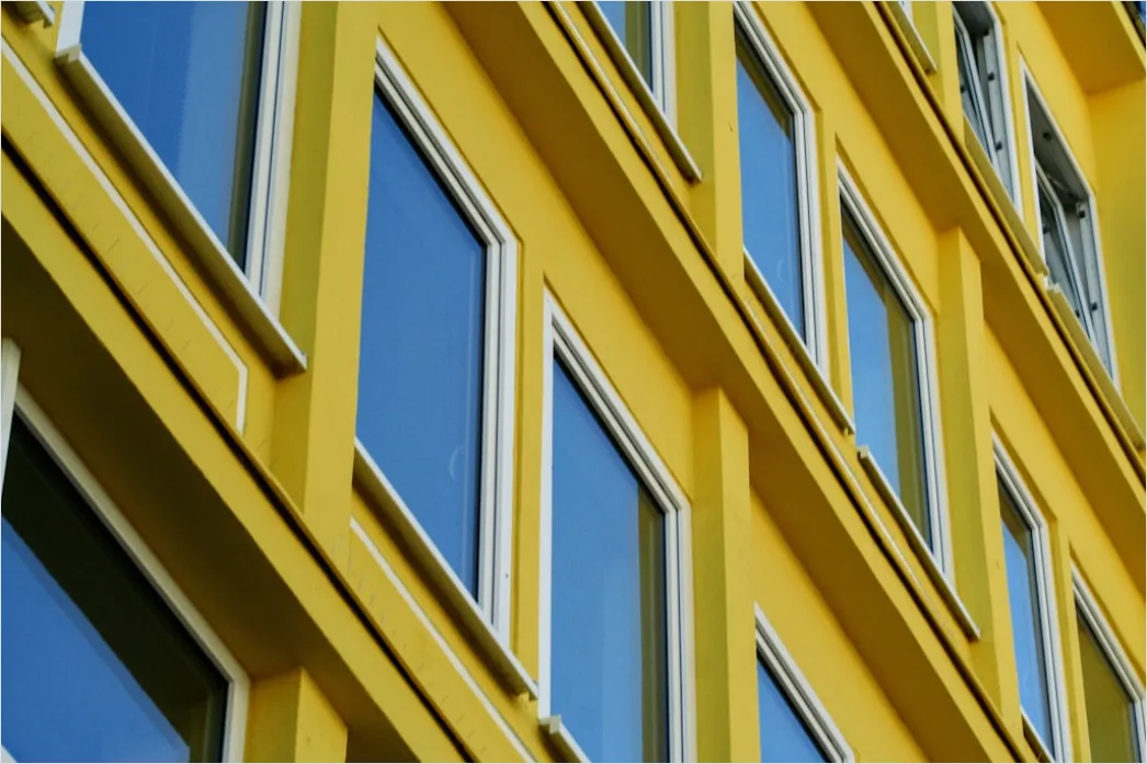 Detail Fassade Fensterreihen Hintergrund Repetitives Muster Number 15
