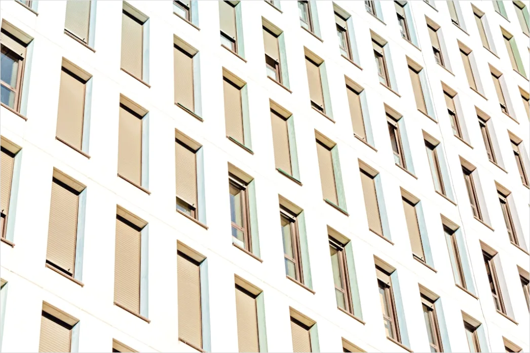 Detail Fassade Fensterreihen Hintergrund Repetitives Muster Number 17