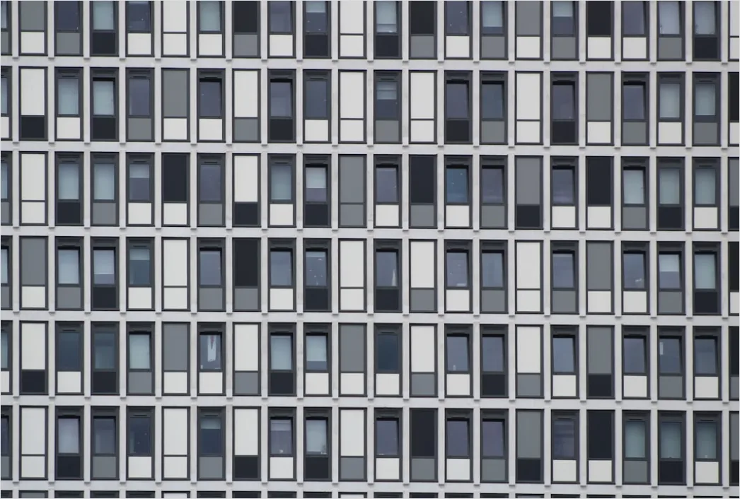 Detail Fassade Fensterreihen Hintergrund Repetitives Muster Number 8