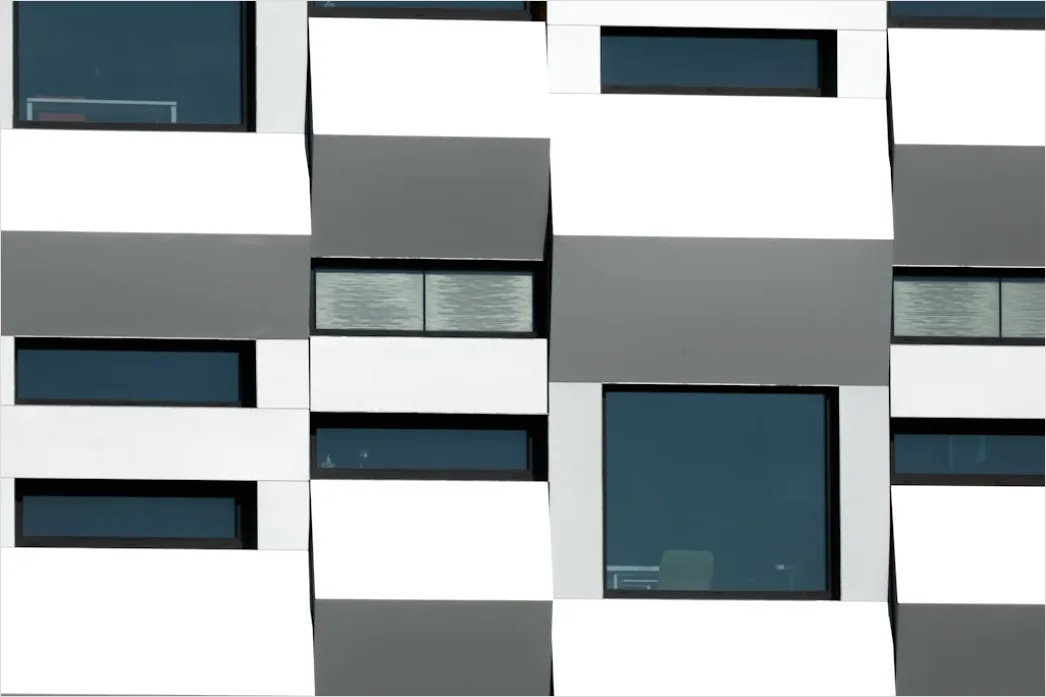 Detail Fassade Mit Balkonen Repetitives Muster Symmetrie Number 14