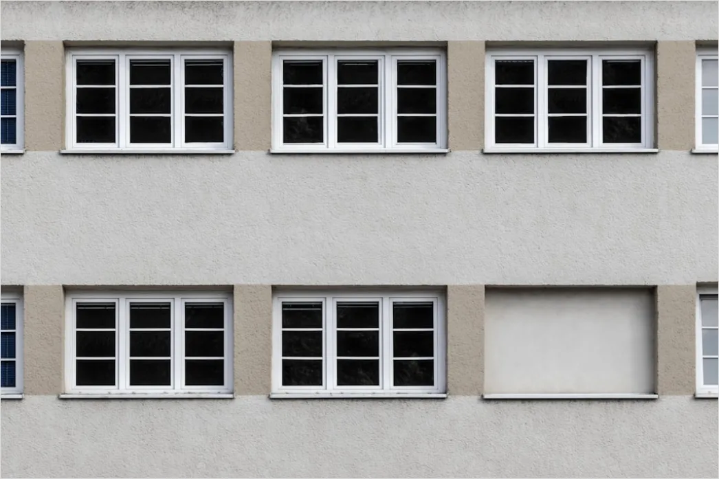Detail Fassade Mit Balkonen Repetitives Muster Symmetrie Number 15