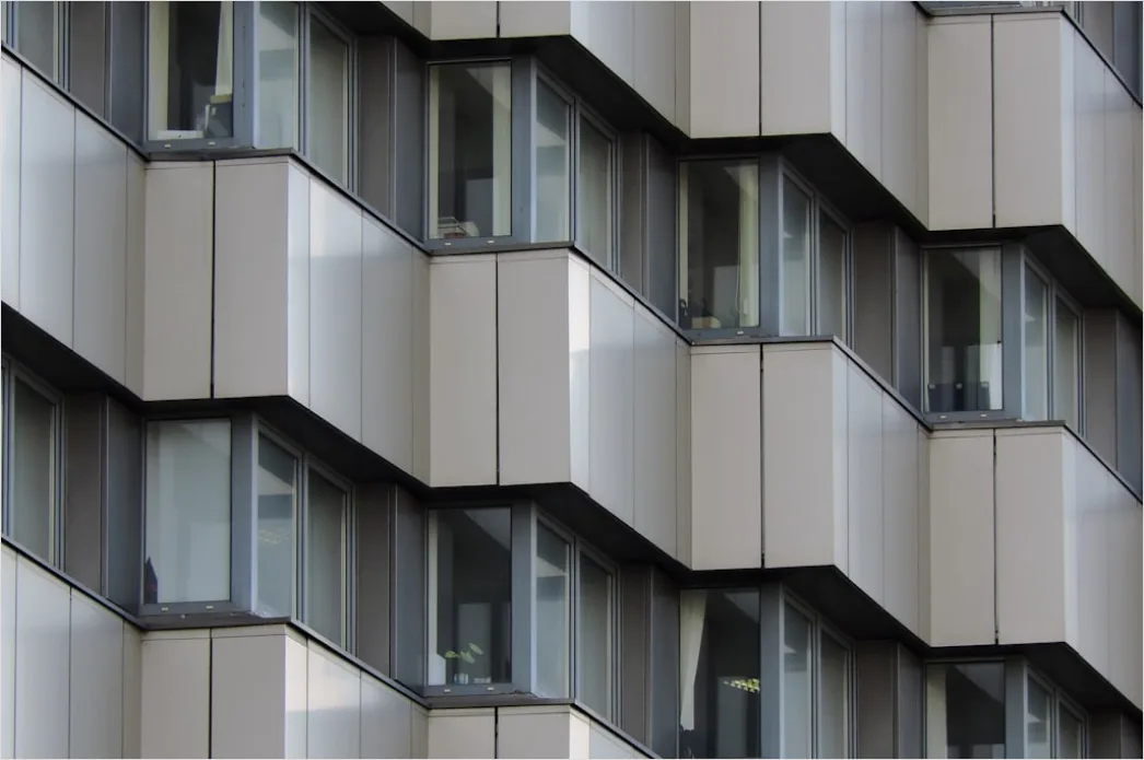 Detail Fassade Mit Balkonen Repetitives Muster Symmetrie Number 18
