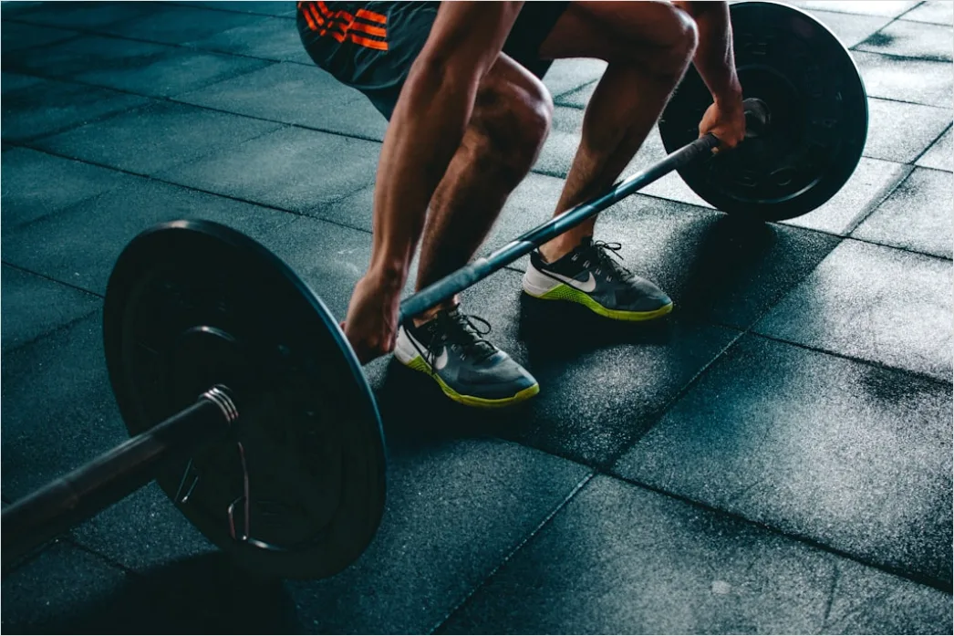 Hantelscheiben Gestapelt Gym Boden Foto 5eed
