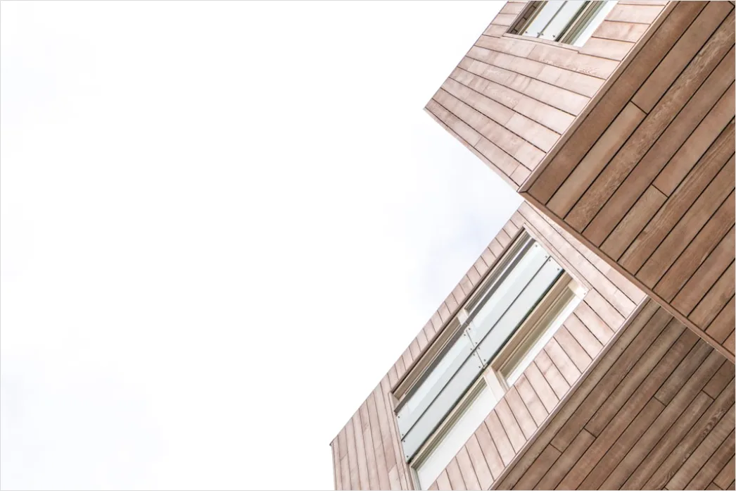 Detail Holzlamellen Fassade Schattenmuster Modern Außen Number 13