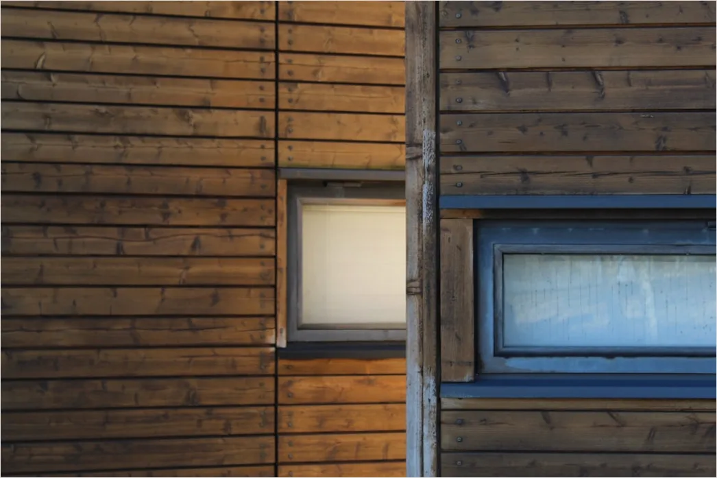 Detail Holzlamellen Fassade Schattenmuster Modern Außen Number 3