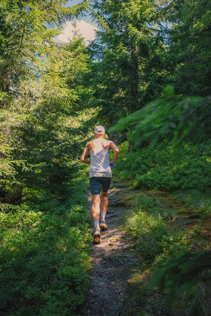 Detail Joggen Im Wald Trailrunning Foto Action Number 6