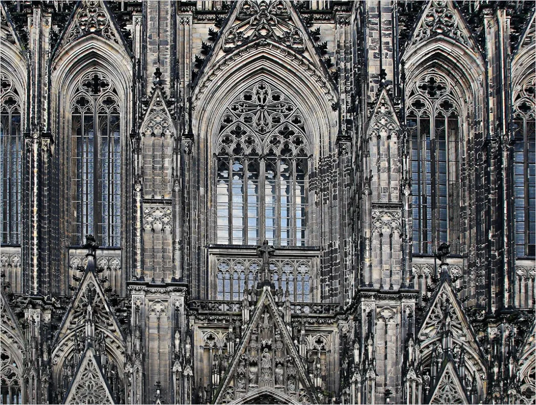 Detail Kathedrale Außenansicht Gotik Spitzen Dramatisch Number 2