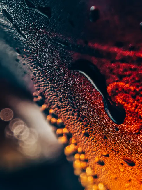 Detail Kondenswasser Auf Flasche Makro Nahaufnahme Number 18
