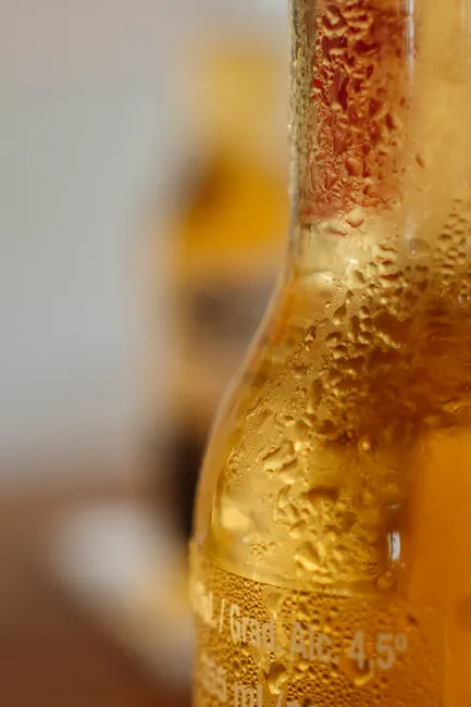 Detail Kondenswasser Auf Flasche Makro Nahaufnahme Number 9