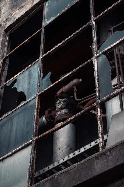 Detail Loftgebäude Außen Industrie Look Fensterfront Number 2