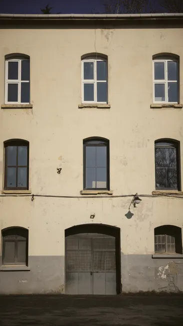 Detail Loftgebäude Außen Industrie Look Fensterfront Number 11