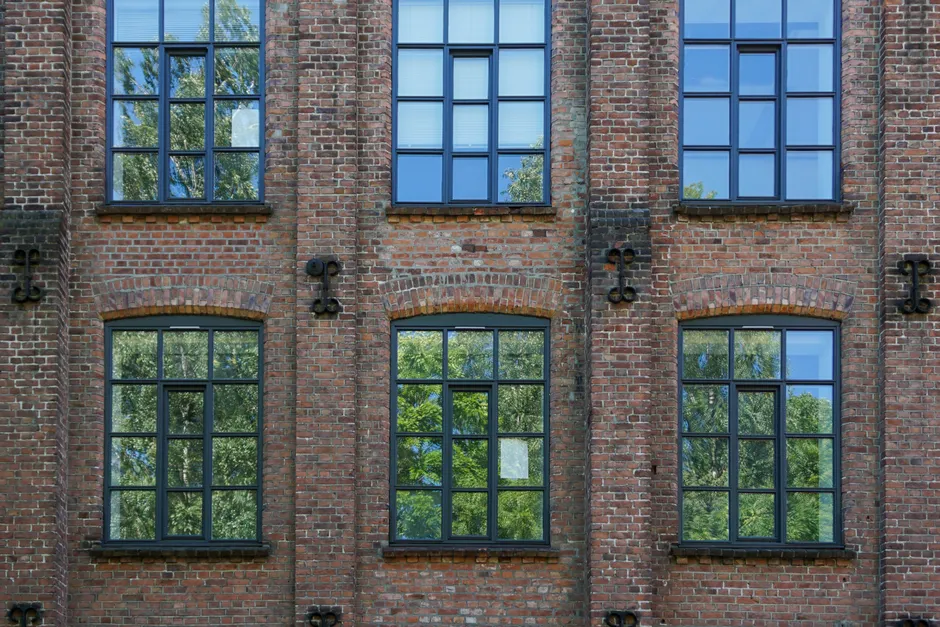 Detail Loftgebäude Außen Industrie Look Fensterfront Number 15