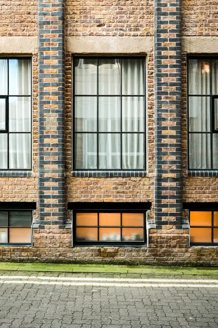 Detail Loftgebäude Außen Industrie Look Fensterfront Number 7