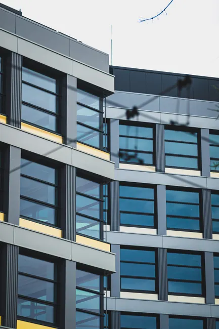Detail Loftgebäude Außen Industrie Look Fensterfront Number 9