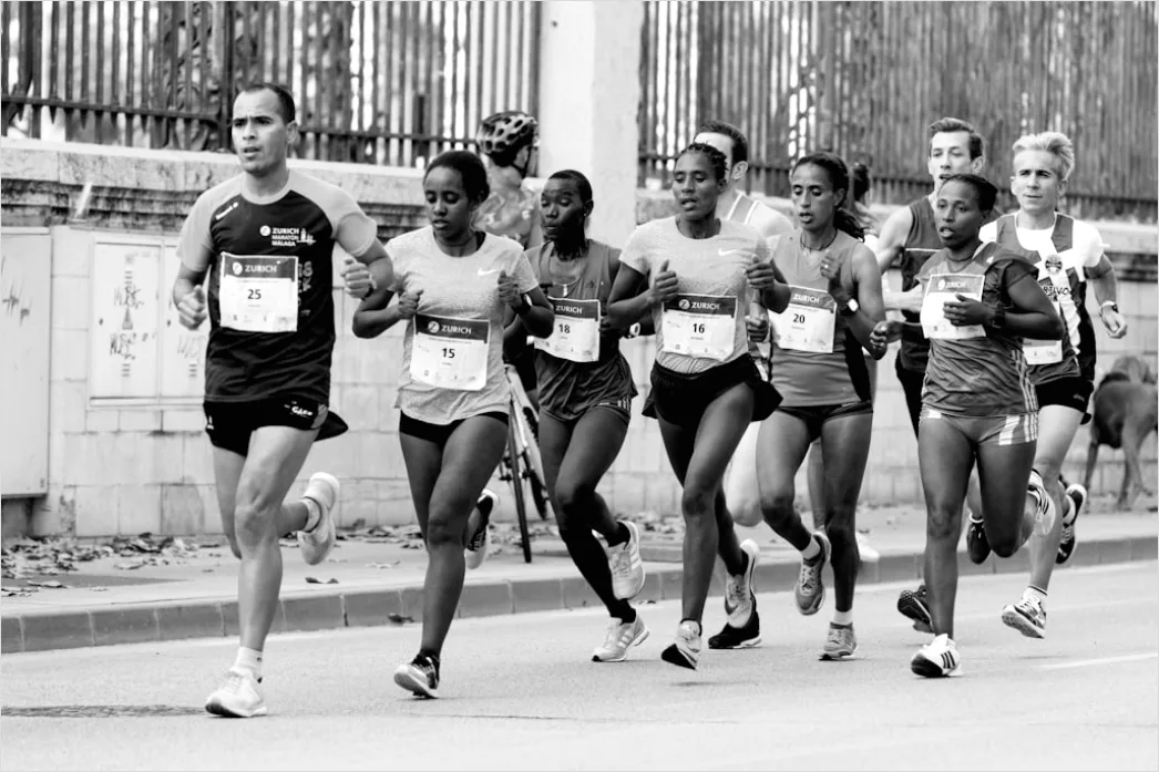 Detail Marathon Ziel Einlauf Foto Jubel Number 13