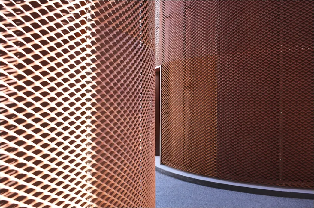 Detail Metallfassade Perforiert Muster Modern Architektur Number 13