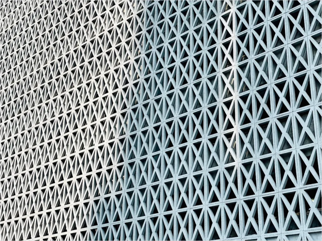 Detail Metallfassade Perforiert Muster Modern Architektur Number 16
